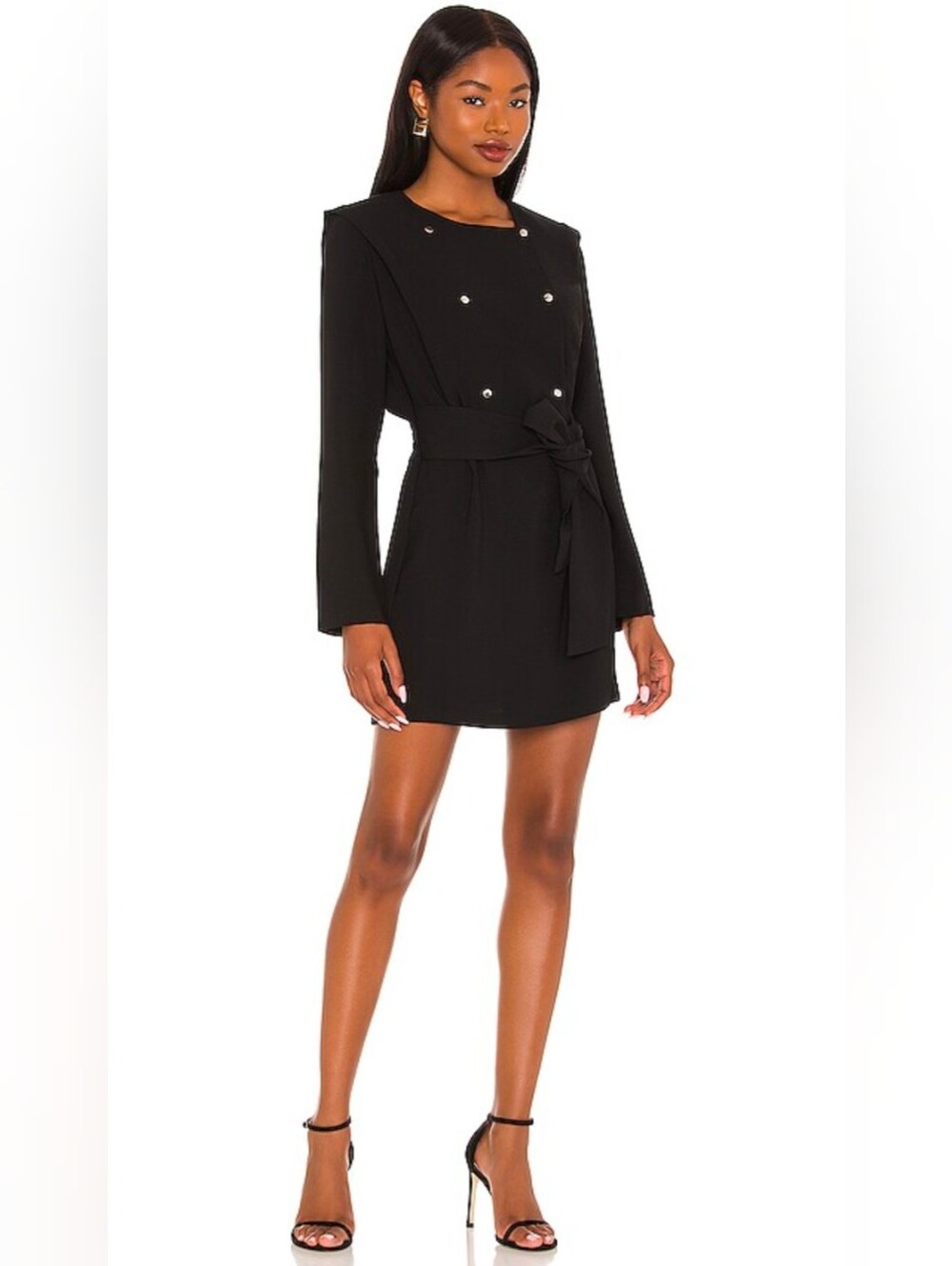 Amanda Uprichard Franconia Dress Black Blazer Mini Dress Size M